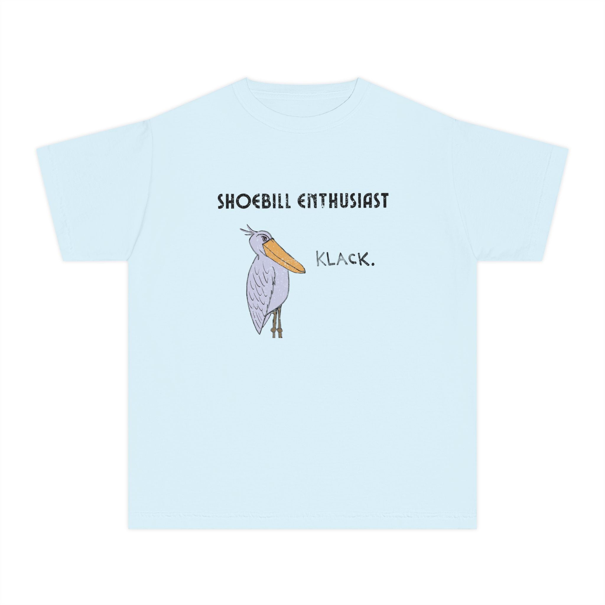 Youth Shoebill Enthusiast Comfort Colors Tee