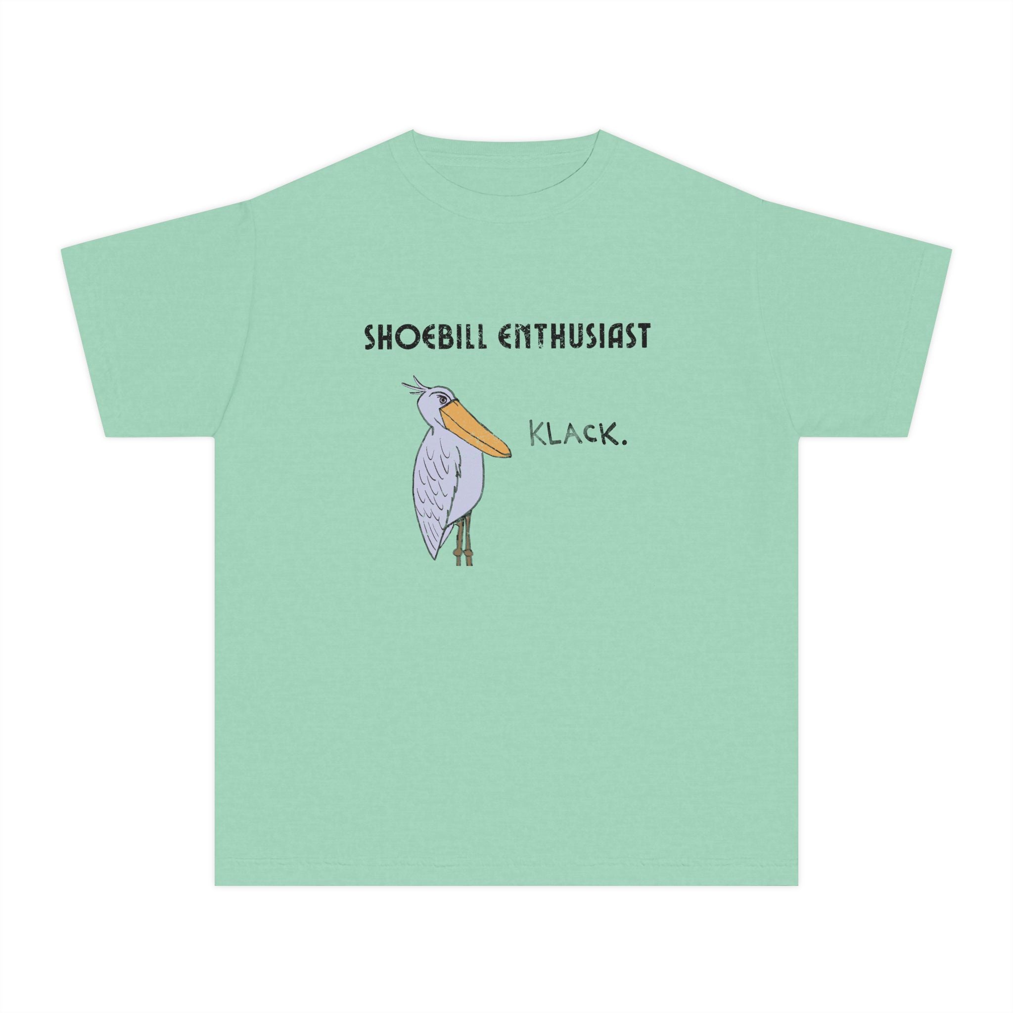 Youth Shoebill Enthusiast Comfort Colors Tee