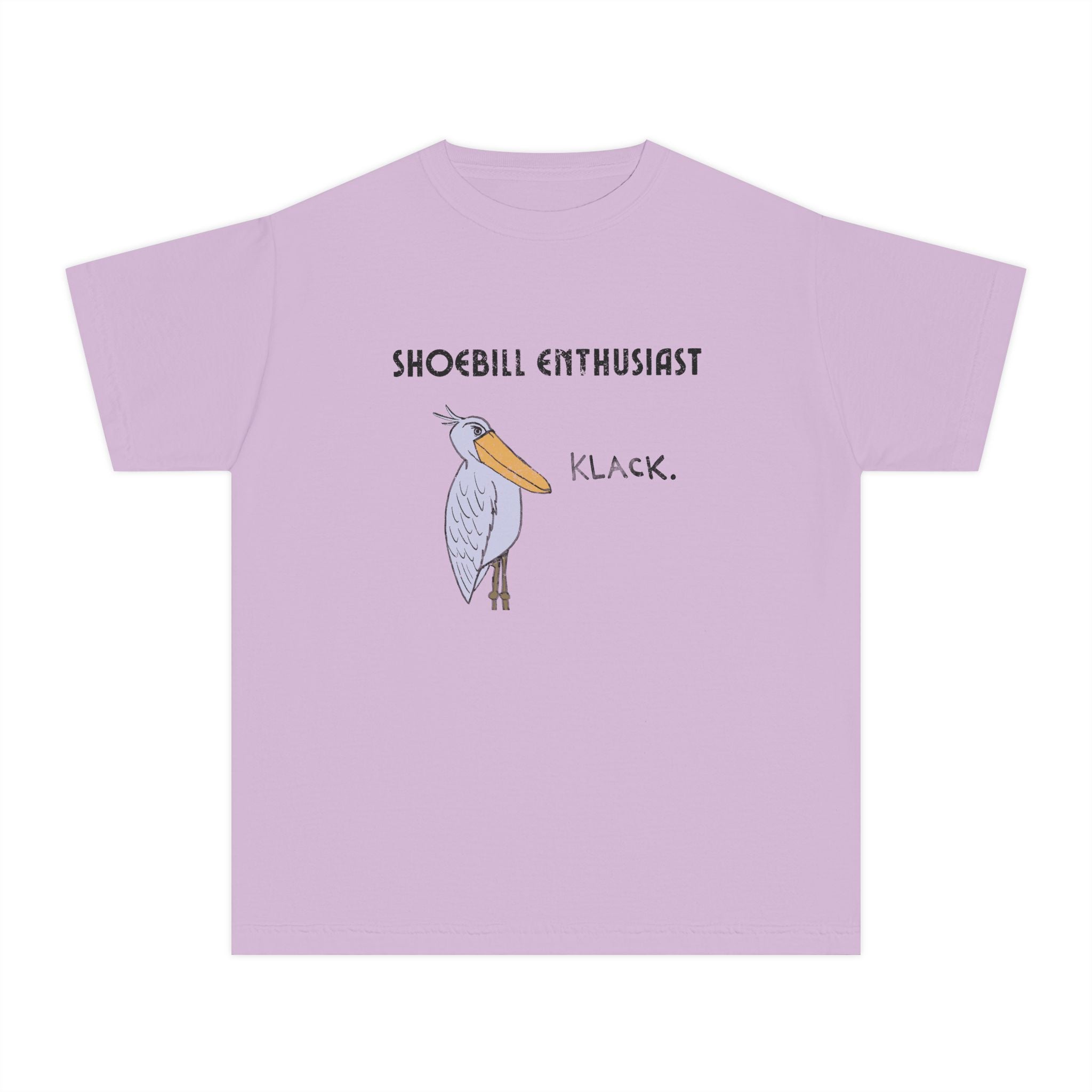 Youth Shoebill Enthusiast Comfort Colors Tee