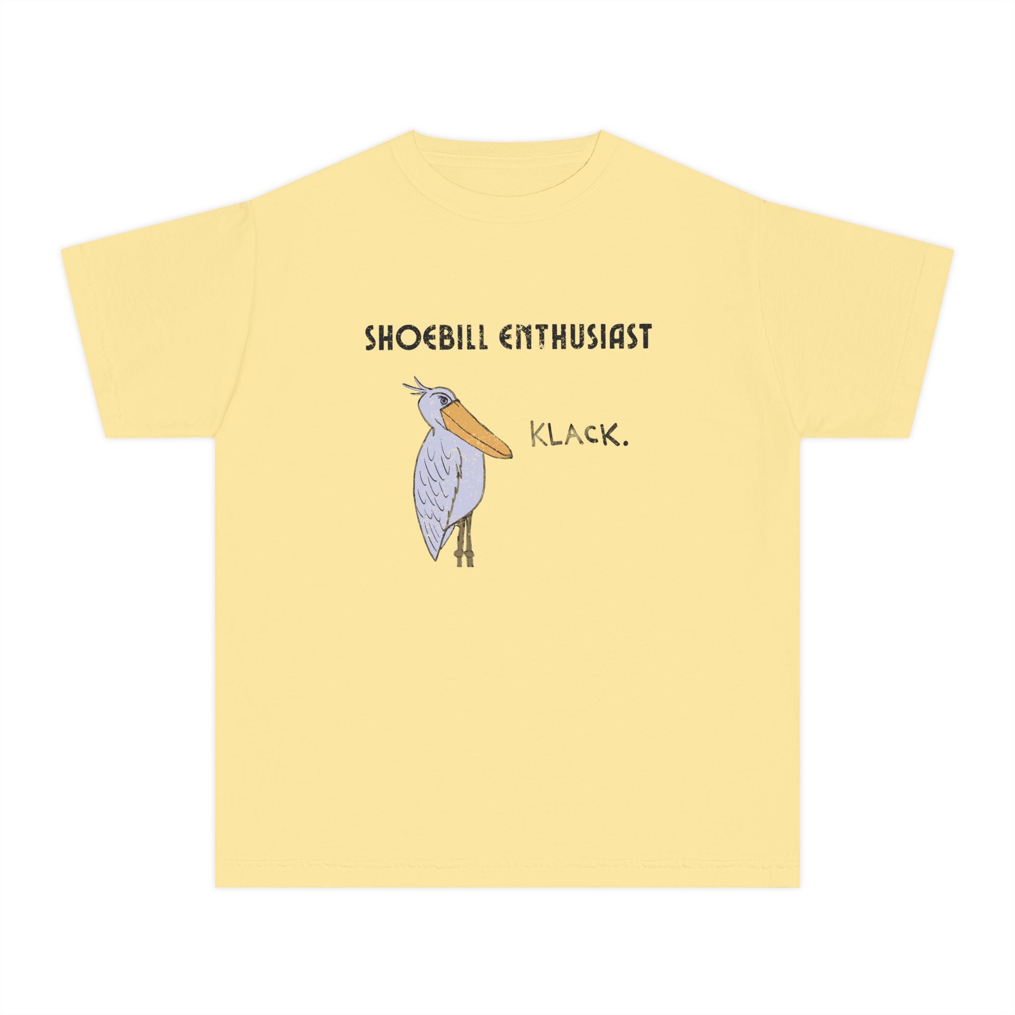 Youth Shoebill Enthusiast Comfort Colors Tee