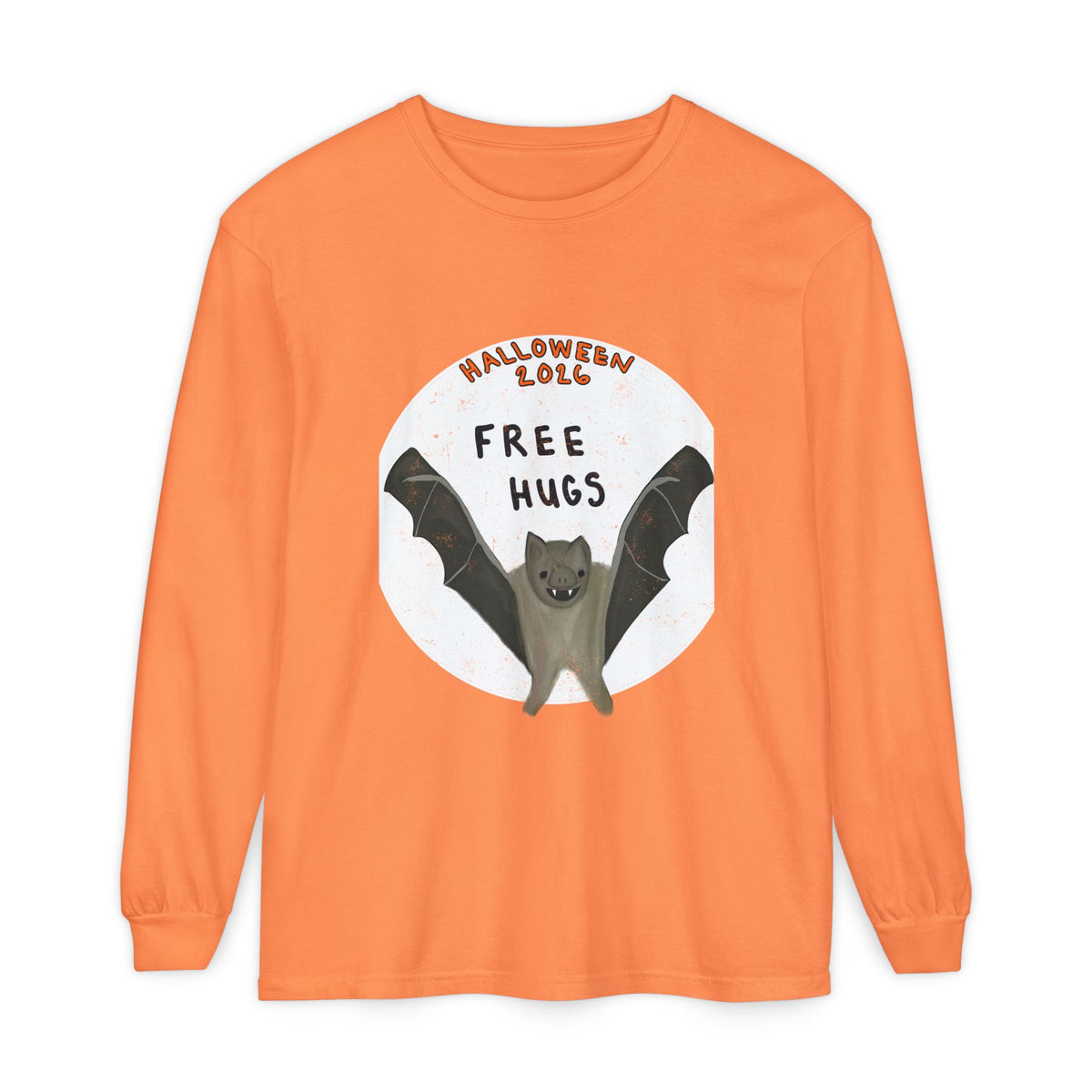 Halloween Bat "Free Hugs" Long Sleeve Tee