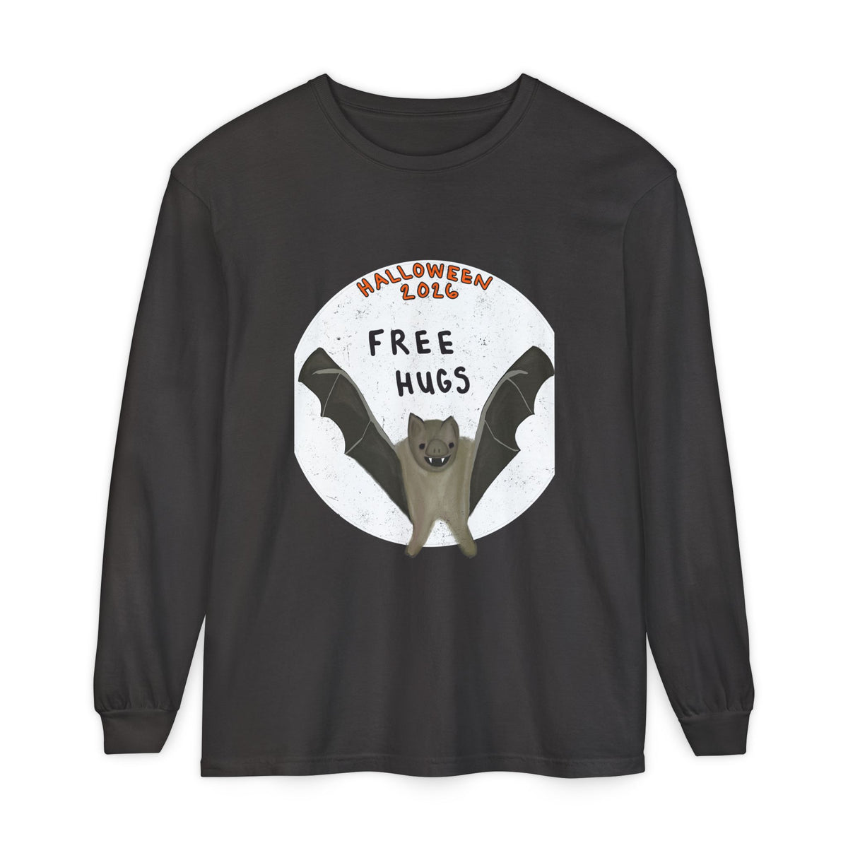 Halloween Bat "Free Hugs" Long Sleeve Tee