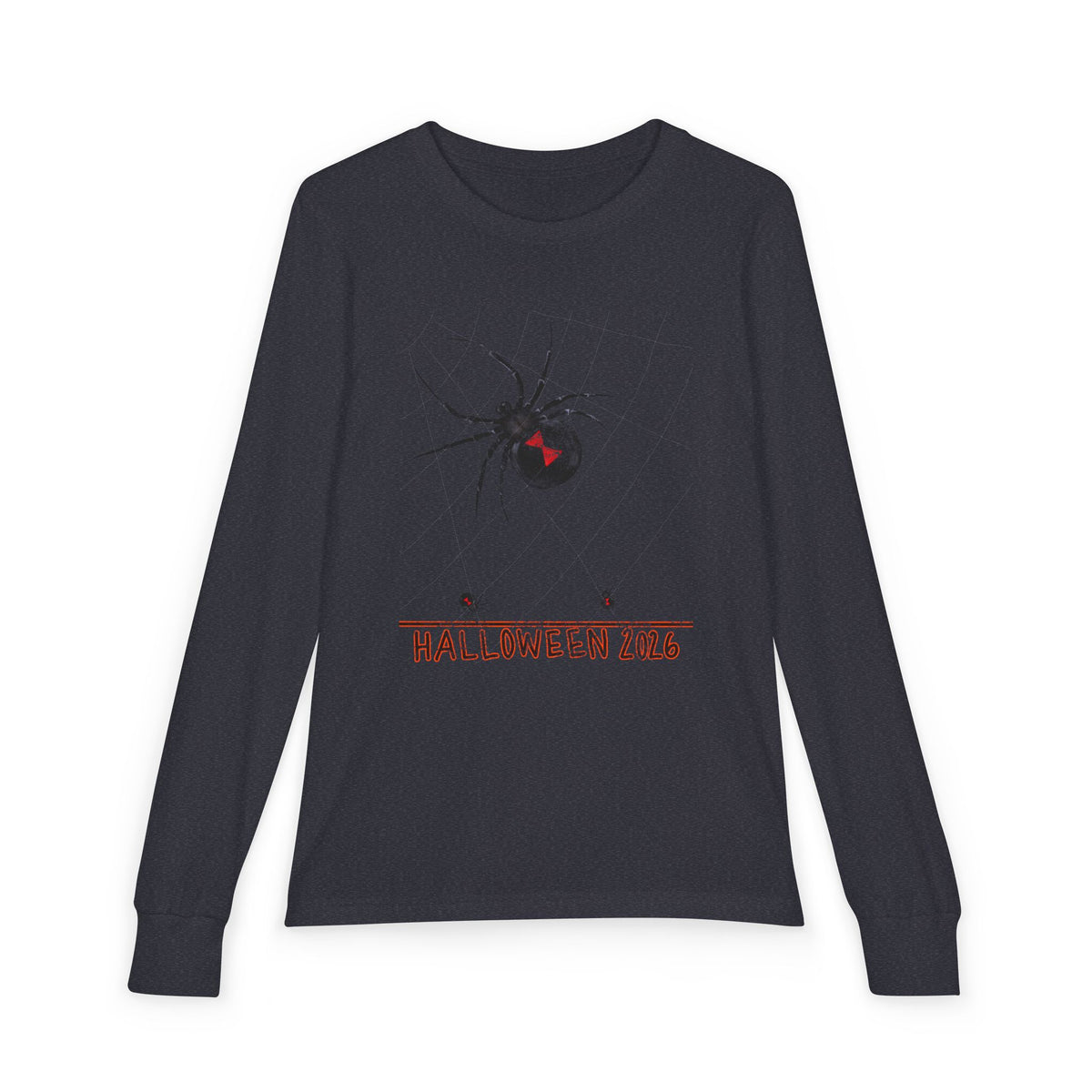 Youth Halloween 2026 Black Widow Long-Sleeved Tee