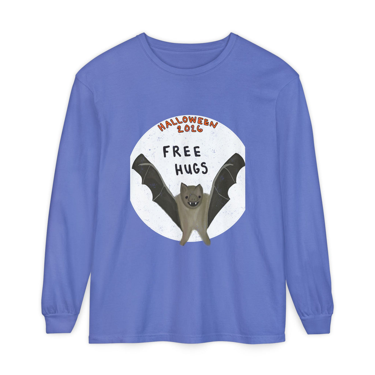 Halloween Bat "Free Hugs" Long Sleeve Tee