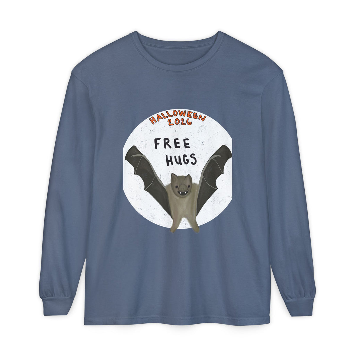 Halloween Bat "Free Hugs" Long Sleeve Tee