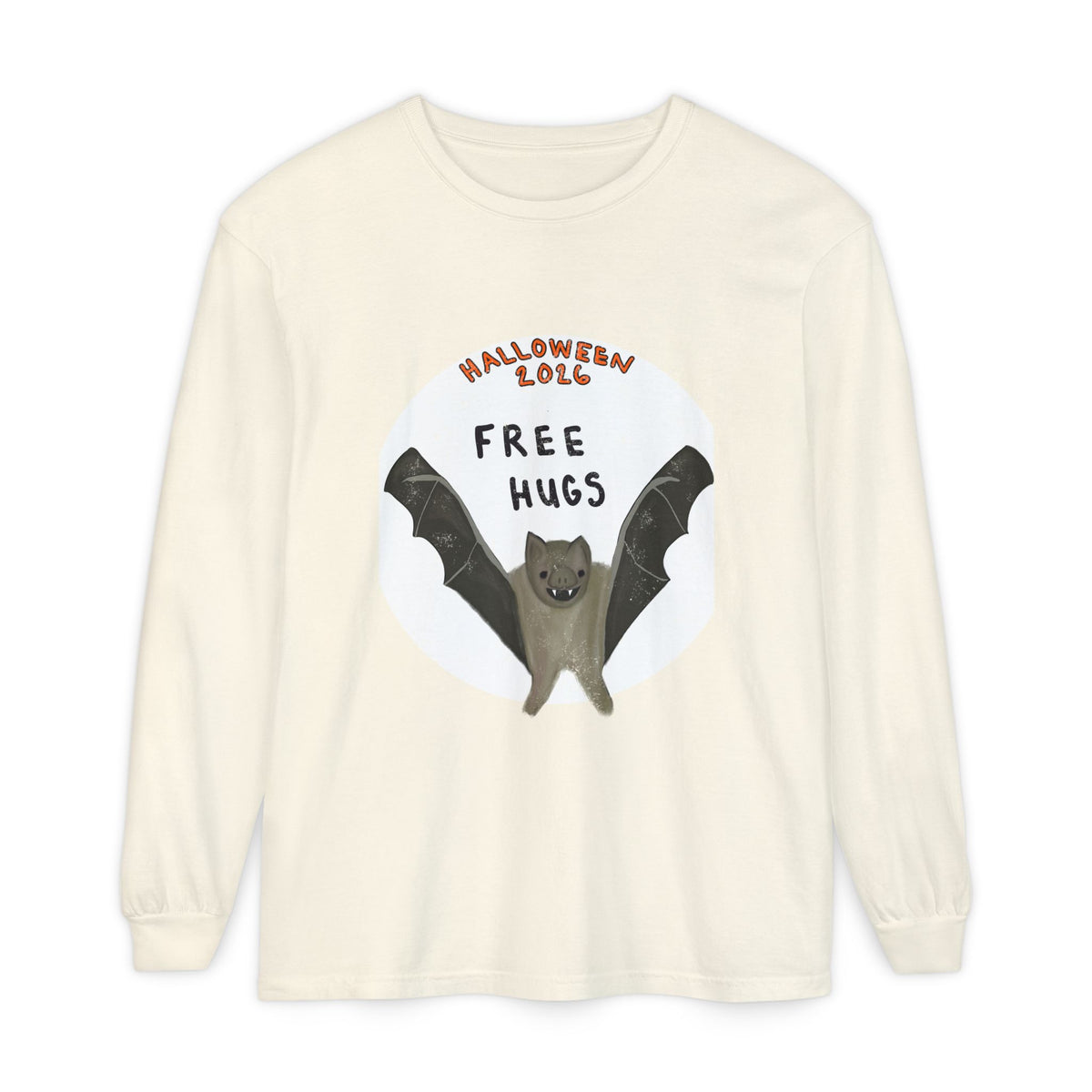 Halloween Bat "Free Hugs" Long Sleeve Tee