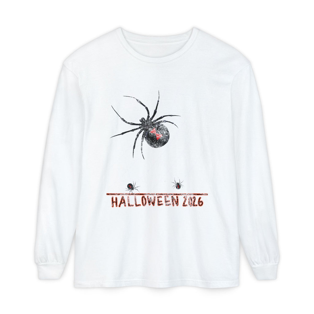 Halloween 2026 Black Widow Long-Sleeved Comfort Colors Tee
